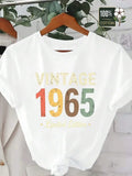 Funny Vintage 1965 T Shirts Summer Style Graphic Cotton Tshirt Streetwear Birthday Gifts T-shirt Women Clothing Oversized