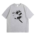 Funny Meme Smoking Cat Face Graphic T-shirts Men Women Casual Cotton Vintage T Shirts Men's Oversized T-shirts Cats Lovers Gifts