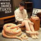 Artificial Python Plush Toy Long Snake Yellow Orange Green Python Plush Toy Decorate The House Holiday Decorations