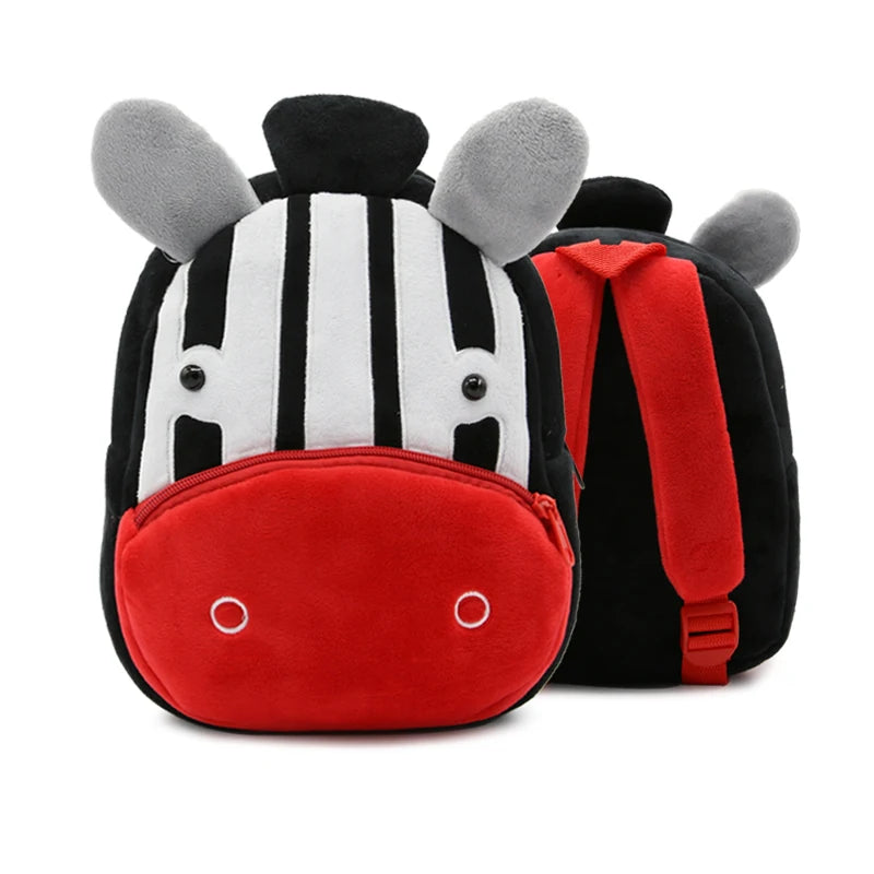 Cute Cartoon Animal Plush Backpack Soft Children Kindergarten Schoolbag Toddler Travel Bag Gift For Girls Boys