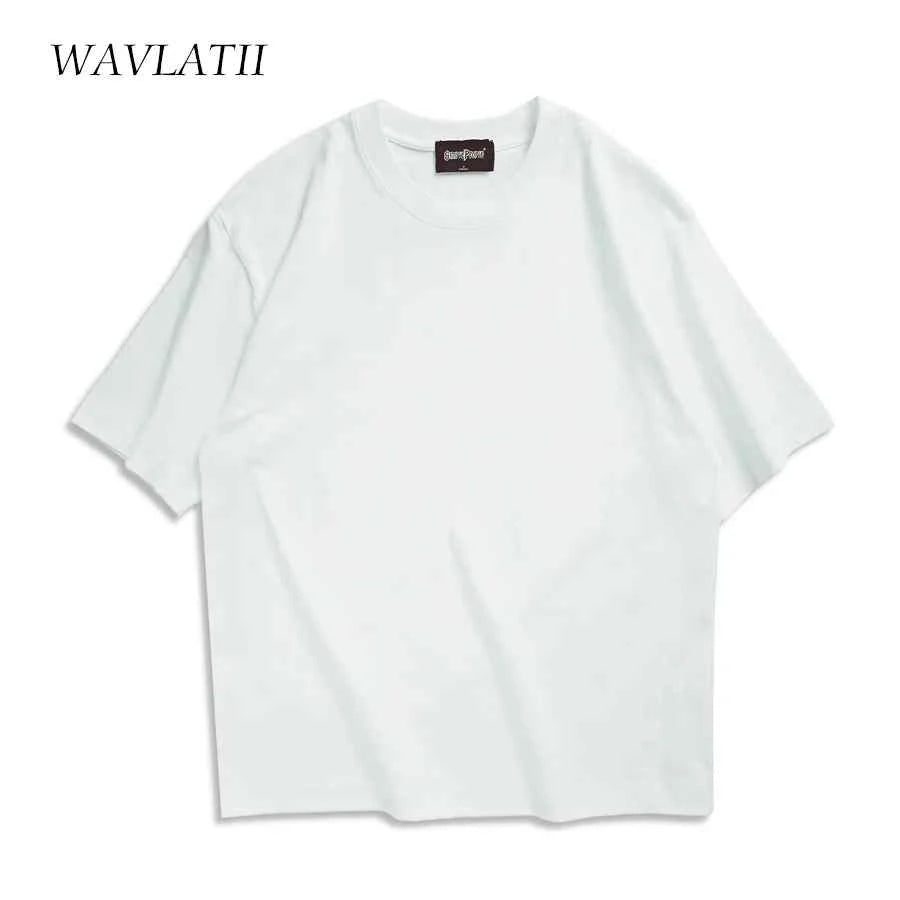WAVLATII Oversized Summer T shirts for Women Men Brown Casual Female Korean Streetwear Tees Unisex Basic Solid Young Cool Tops