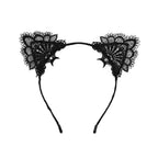Cute Lace Black Cat Ears Headband Women Girls Hair Hoop Party Decoration Sexy Lovely Cosplay Halloween Costume Hair Accessories