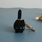 Cute Crochet Kitten Keychain Smiling Cat Bag Charm