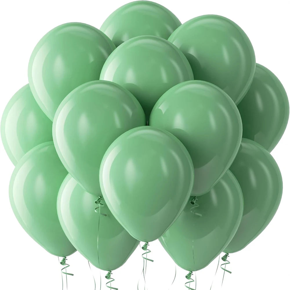 5/10/12/18inch Green Balloon Jungle Green Blue Hot Pink White Latex Balloon Birthday Party Decoration Baby Shower Wedding