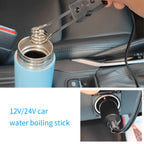 Portable Car Immersion Heater – 12V/24V Electric Coffee & Water Warmer
