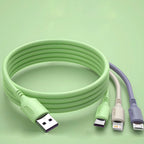 3 In 1 Fast Charging Cable For iPhone15 14 13 12 11 X Pro Max Micro USB Type-C Phone Charger USBC Data Cable