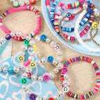 15-28Grids Polymer Clay Beads Set Letter Imitation Pearl Beads Kit Soft Pottery Beads Gift Box for DIY Craft Jewelry Making