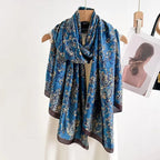 Spring Scarf Women's Luxury Design Polyester Material Smooth Scarf Soft Shawl Beach Scarf