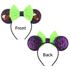 2026 Latest Fashion Ear Headband Sequin Bows For Girl Adult Kids Halloween Party Cosplay Hair Accessories Princess Hairband
