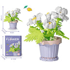 Creative Building Block Bouquet, Eternal Flower Plant Potted Gift, Rose Sunflower Potted Plant, Assembled Building Block Toy