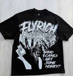 Y2k Harajuku Streetwear Men and Women Short Sleeved Fashion New Cartoon Print Design Shirt Retro Hip Hop Trend Oversized T-Shirt