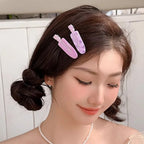 12 Pieces of Multi-Color Colorful Hair Clips with Side Bangs, Duckbill Clips for Broken Hair, Sweet Girl's Simple Hair Clips