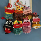 Funny Crochet Sausage Mouth Keychain Key Holder Pouch