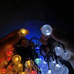 5-22M Solar String Lights Outdoor 200 Led Crystal Globe Lights Waterproof Solar Festoon Fairy Light For Garden Christmas Decor