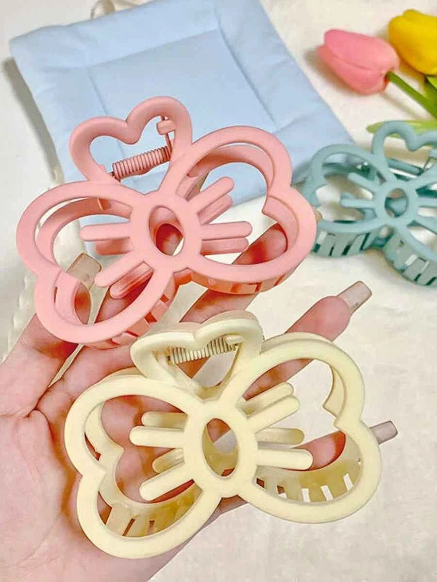 New Candy Color Cat Bow Hair Clip Plastic Claw Clip Fashion Crab Hair Clip For Girls Sweet Hair Claw Women Hair Accessories