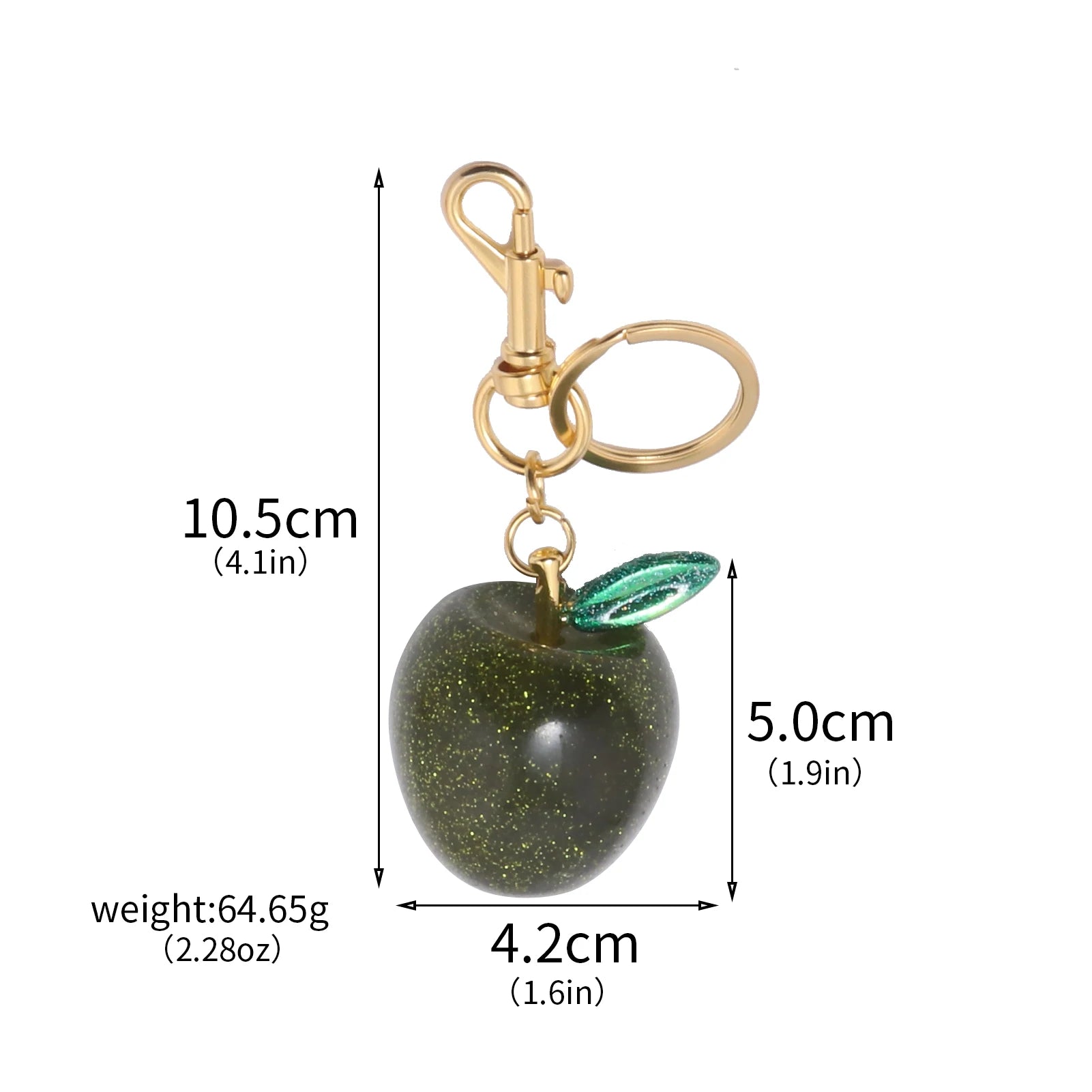 Fashion Apple Keychain Cute Crystal Red Apple Pendant Keyring For Backpack Decoration Exquisite Accessories Gifts