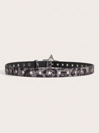 1pc Women's Y2K Star Studded Metal Hollow Star Belt, Suitable For Casual Daily Wear