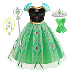 Frozen Elsa Anna Princess Girls Costume Kids Dress Disney Snow Queen Halloween Cosplay Birthday Party Dress Up 2-10 Years