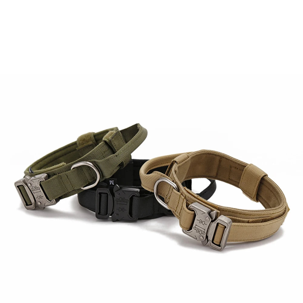 Pet Dog Collar Leash Set Nylon Material Durable Dog Collar Reflective Leash Pet Tactical Training Dog Collar Large Dog Leash Set - WTN Essentials 