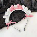 1PC　Maid Lace Bow Headband, Cute Cosplay Hair Accessory for Halloween, Costume Party & Dress - Up