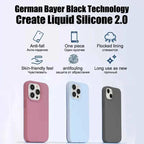 Luxury Shockproof Case For Apple iPhone 11 12 13 14 15 16 17 Pro Max 17 Air Plus Liquid Silicone Cases Cover Phone Accessories
