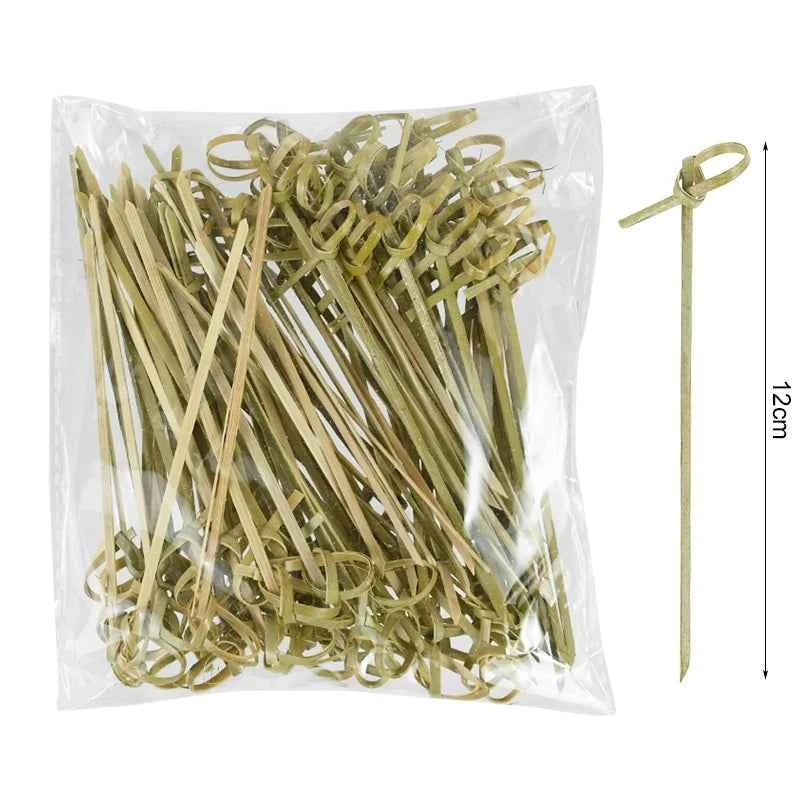 100Pcs Disposable Bamboo Skewer Hawaiian Flamingo Pearl Cocktail Picks Buffet Food Fruit Forks For Wedding Birthday Party Decor