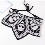New Bat Halloween Bag Headscarf Hat Knitted Cotton Triangle Scarf Skull Spide Headband Headgear Women Girl All Saints Day Gift