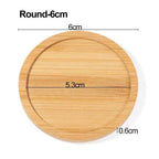 Simple Style Home Decoration Succulents Bonsai Holder Round Square Flowerpot Base Hexagon Rectangle Bamboo Wood Tray