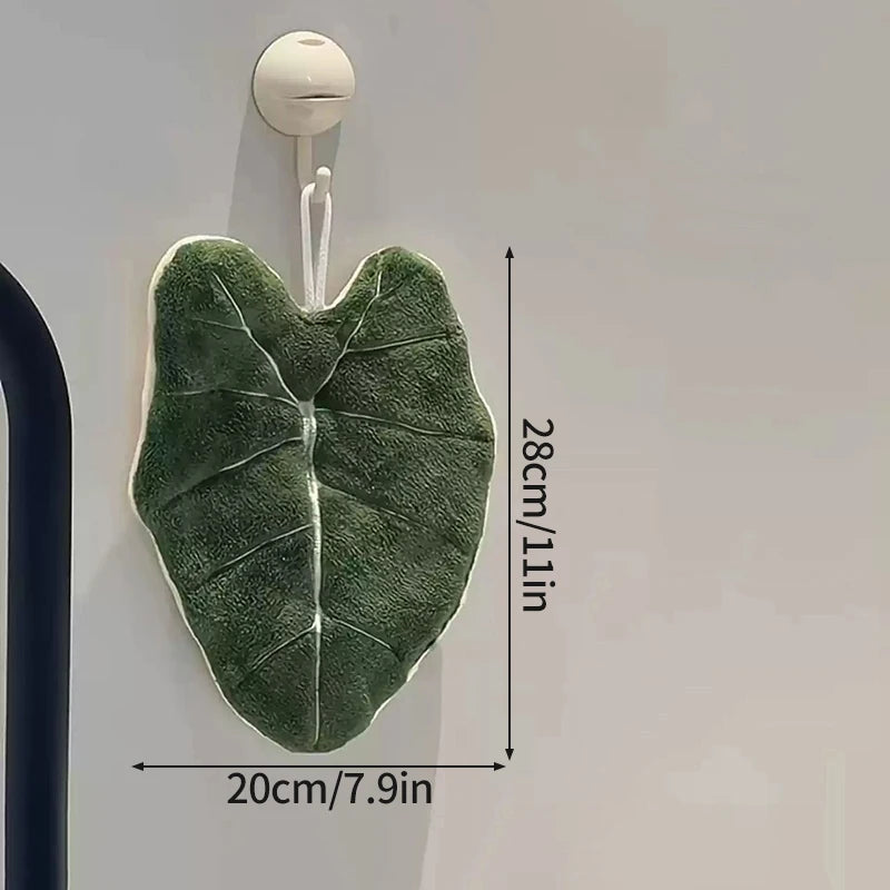 Hot Plant Hand Towel Cleaning Towel Absorbent Handkerchief Hanging Thickened Kitchen Towel Bathroom Kitchen Accessories