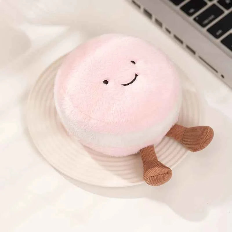 Cute Dessert Series Plush Toy Stuffed Food Cake,Egg Tart,Waffle,Pancake,Macaron,éclair Soft Doll Home Decor Gift for Children