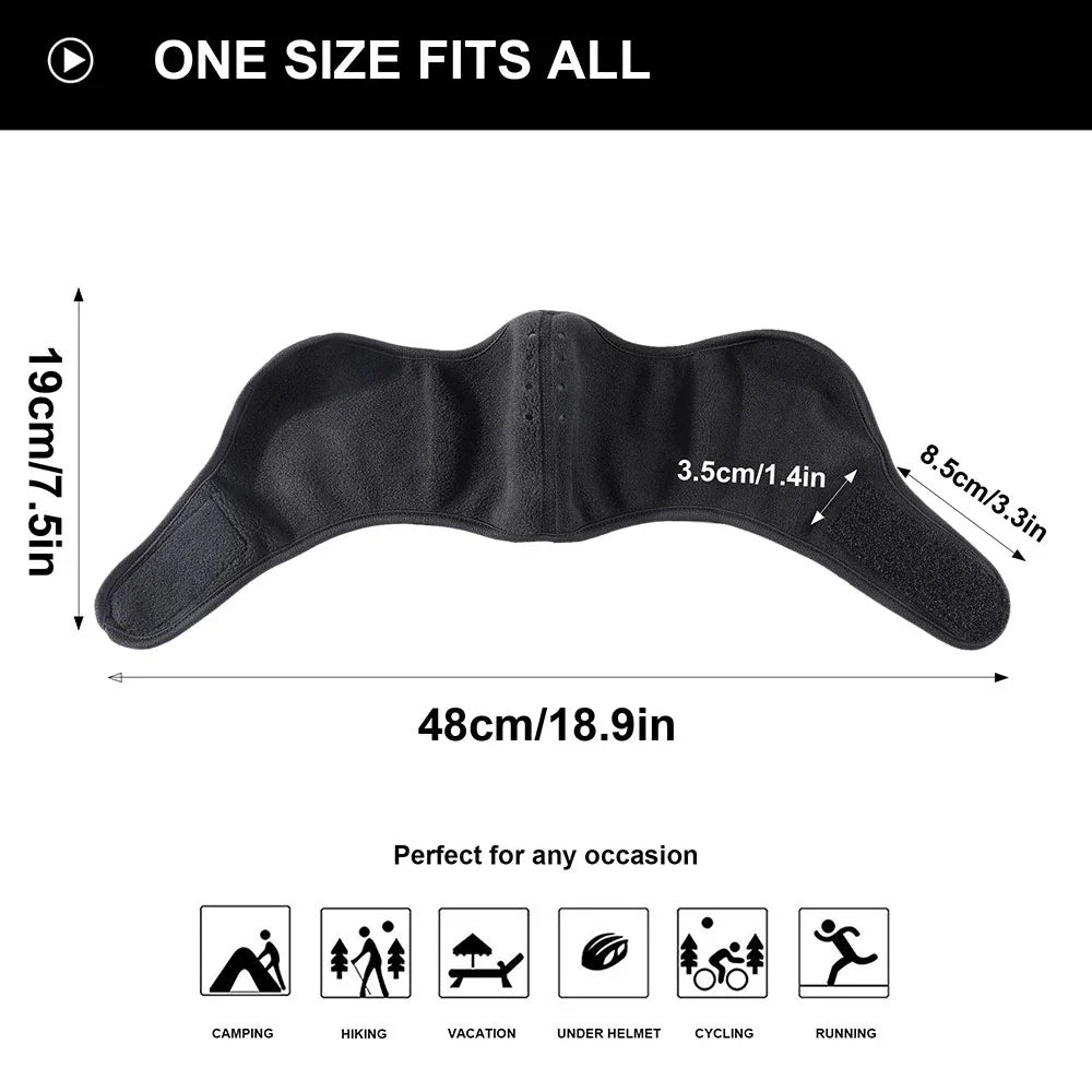 Outdoor face mask, cycling antifreeze head cover, winter skiing face protection, warm ear mask, fleece windproof face mask