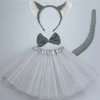 Animals  Children  Headband Tutu Skirt Tail Bow Kids  Girl Party Props Elephant Tiger Fox     Halloween Costume Cosplay