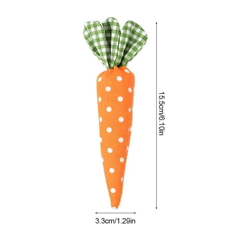 1/5pcs Easter Carrot Ornaments 2026 Spring Easter Party Decoration for Home Kids Birthday Favors Gift Soft Artificial Carrot Toy