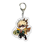 Anime My Hero Academia Keychain Acrylic Men Car Accessories Pendant Cosplay for Women Cute Bag Acrylic KeyRing Gift Trinket Fans