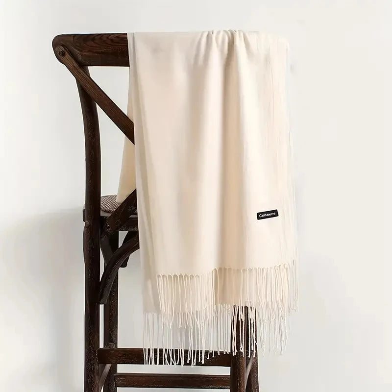 Women's Pashmina Scarf Shawls Soft Cashmere feeling Headscarf Travel Office Winter  Warm Hijabs Solid Lady Wraps Female Bandana