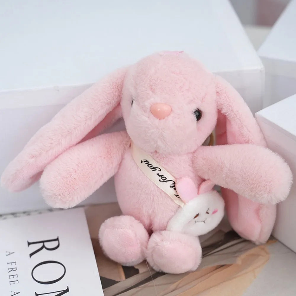 15cm Rabbit Fur Keychain Plush Bag & Car Charm