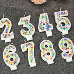 Colorful Ball 0-9 Creative Digital Birthday Candle