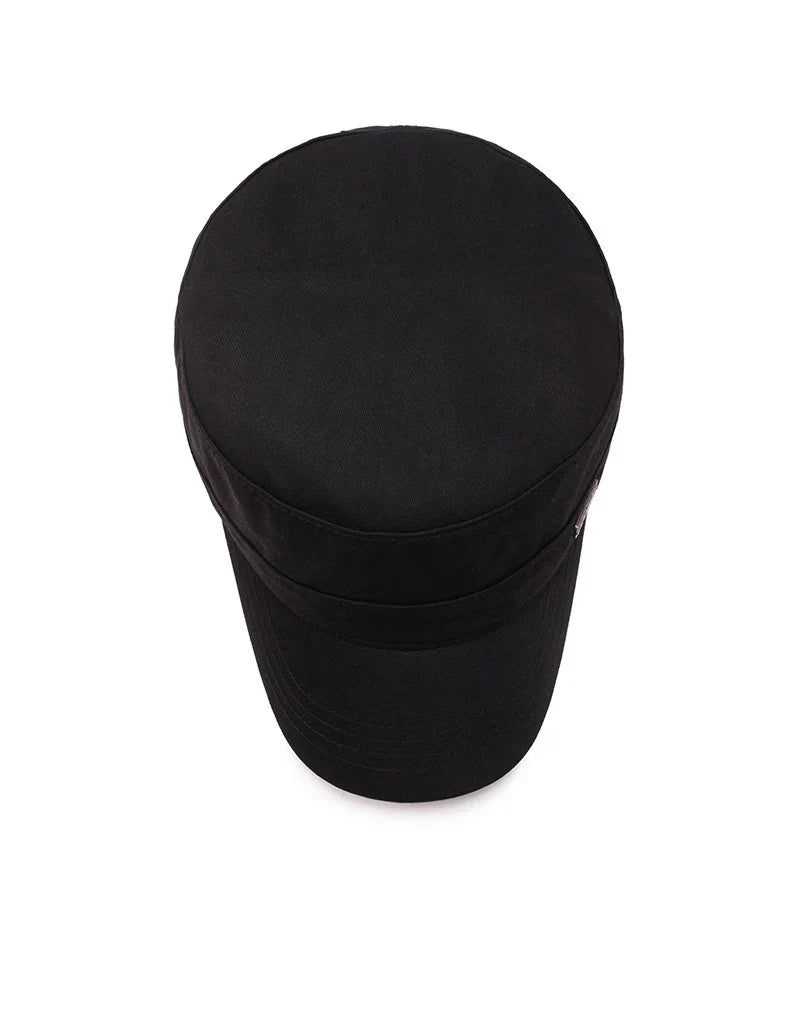 Four Seasons Flat Top Hat Men'S Simple Cotton Peaked Hat Fashion Baseball Cap Casual Cap, Commuter Sunshade Hat