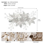 Fashion Pearl Flower Clip Silver Color Hair Combs Wedding Bridal Jewelry Accessories Headpieces For Woman Bride Hair Ornaments