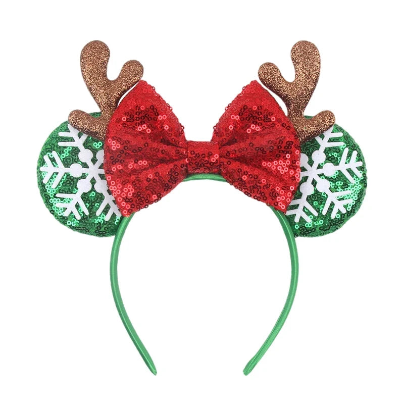 Nieuwste Mickey Mouse Oren Hoofdband Kid Adult Festival Party Pailletten Strik Haarband Vrouwen Baby Girl Party Haar Accessories