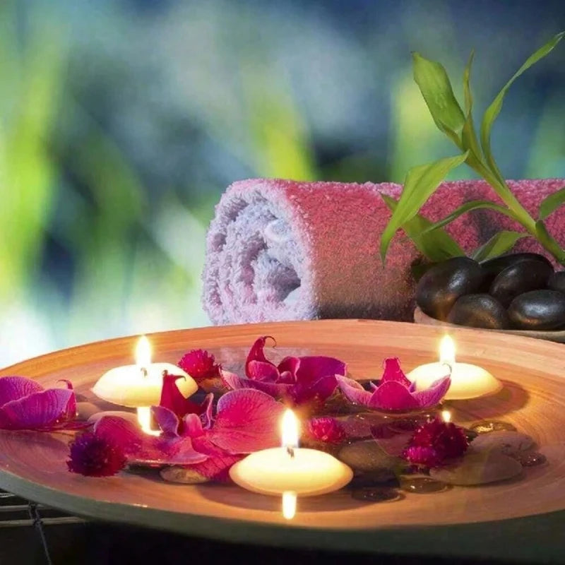 6/10/16Pcs Unscented Discs Candles Floating For Valentine's Day Party Wedding Home Bathtub Decor Romantic Confession Candlelight