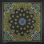 Navy Blue Cashew Hip Hop Cotton Square Bandana Scarf Riding Headband Paisley Gifts For Men Unisex