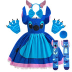 Girls Stitch Cosplay Dress – Cartoon Princess Costume Outfit