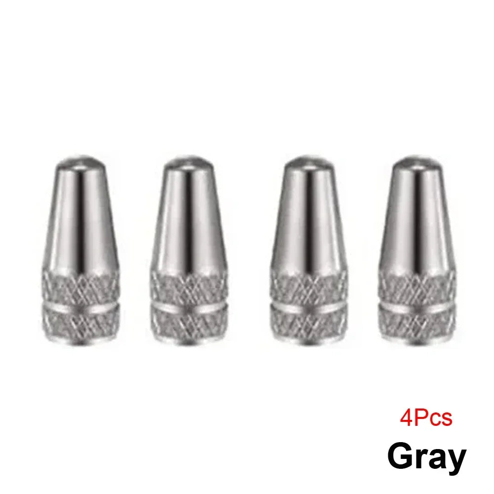 4PCS Aluminum Alloy Presta Valve Caps For Road MTB Track Racing Bike Tires French Valve Wheel Tube Covers