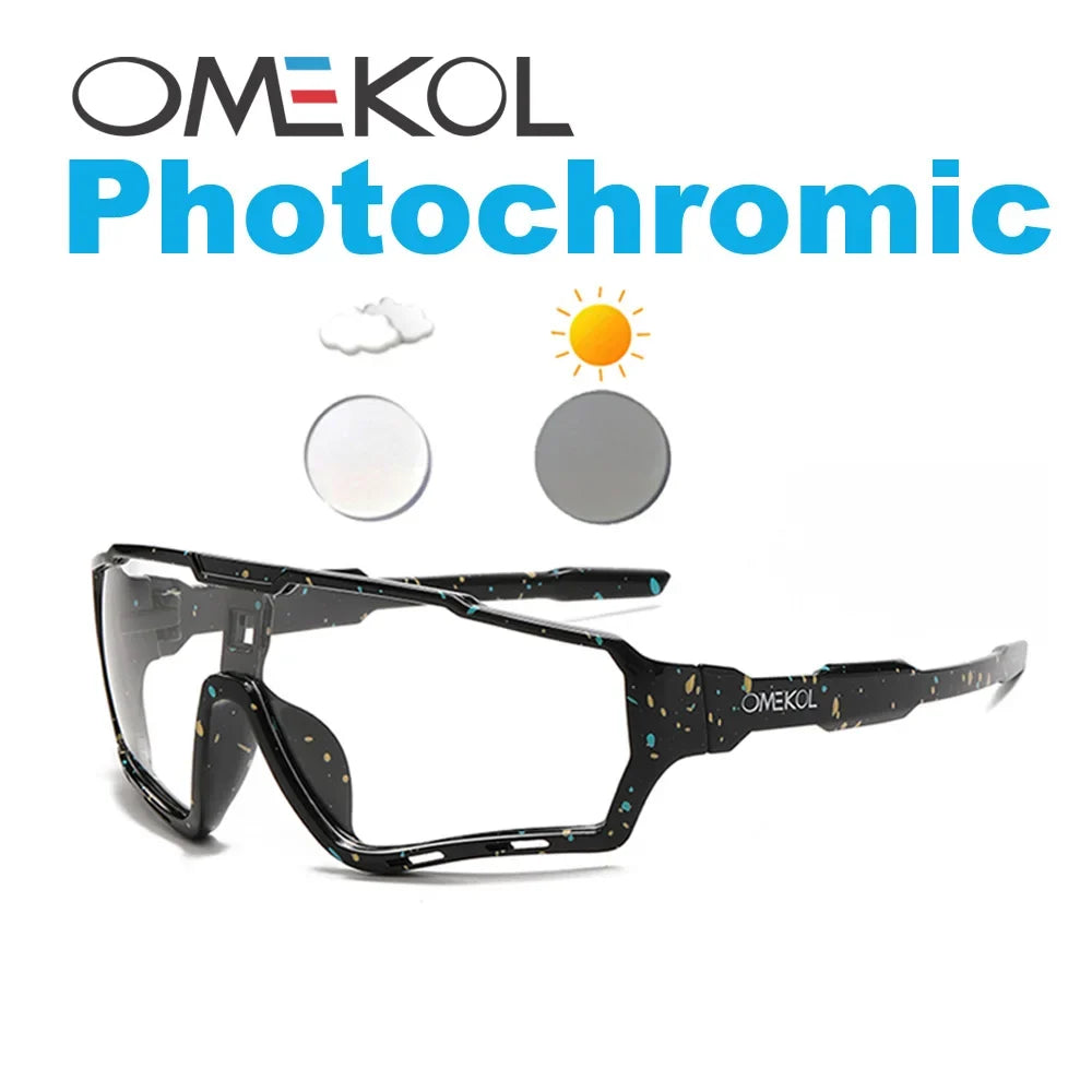 Photochromic Cycling Glasses UV400 Sports Sunglasses for Men & Women Outdoor