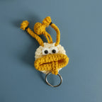 Funny Fruit Sausage Mouth Crochet Keychain Key Holder