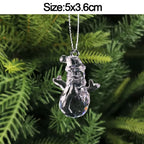 5pcs Christmas Home Decorations Crystal Acrylic Ornaments Snowflake Elk Xmas Tree Hanging Pendants Navidad 2026 New Year Gift