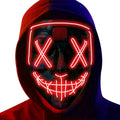 Poptrend Halloween Mask LED Light up Mask Scary mask for Festival Cosplay Halloween Costume Masquerade Parties Carnival Gift