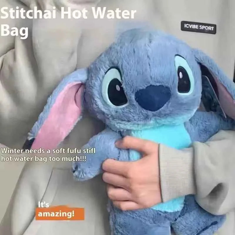 Stitch Disney Anime Winter Extra Large Plush Hot Water Bottle Women's Home Water Filling Hand Warmer Holiday Gift For Girlfriend