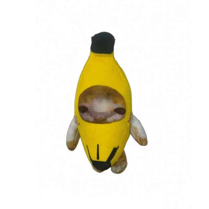 17cm Banana Cat Doll Pendant Keychain Crying Happy Banana Cat ,1pcs/pack